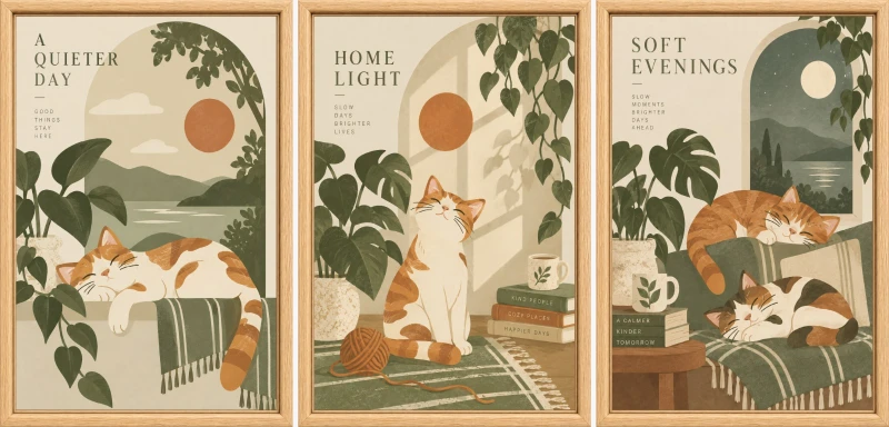 Statik Tutunma Özellikli Tablo - Poster Hayvan (Model- 37)